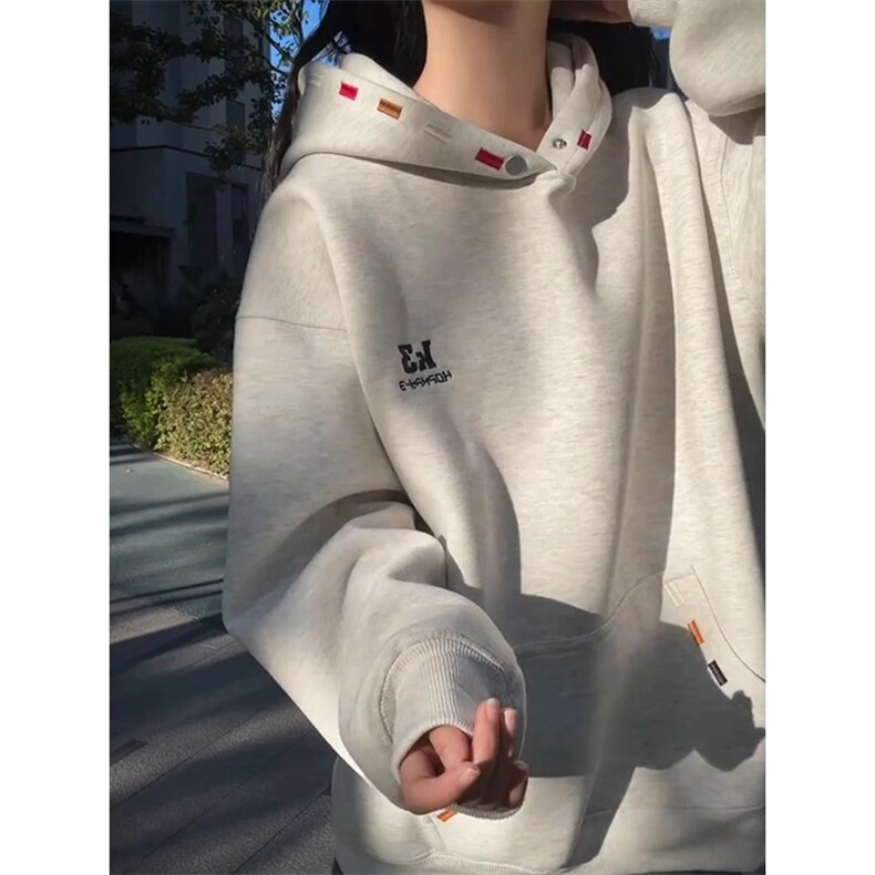 重工刺绣卫衣男美式重磅硬挺boxy廓形连帽衫青岛即墨外套W07,女装短外套,星座516A