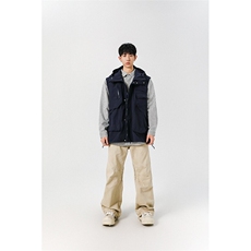 8XL-M四季工装外套街头机能口袋连帽防水无袖马甲坎肩JK1316P78，男装夹克，电商D206-1