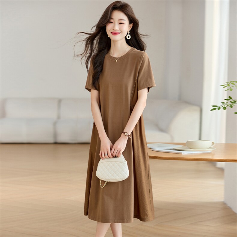 连衣裙女夏季2024新款高端气质洋气太妈妈遮肉显瘦薄款长裙子,女装连衣裙,文熹诺