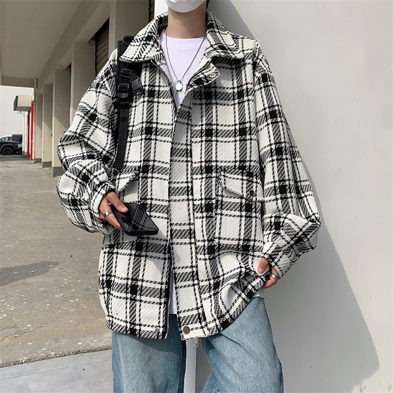 小香风夹克男韩版潮流帅气2023春秋新款ins宽松百搭外套W4741-P53,男装夹克,星座412-2