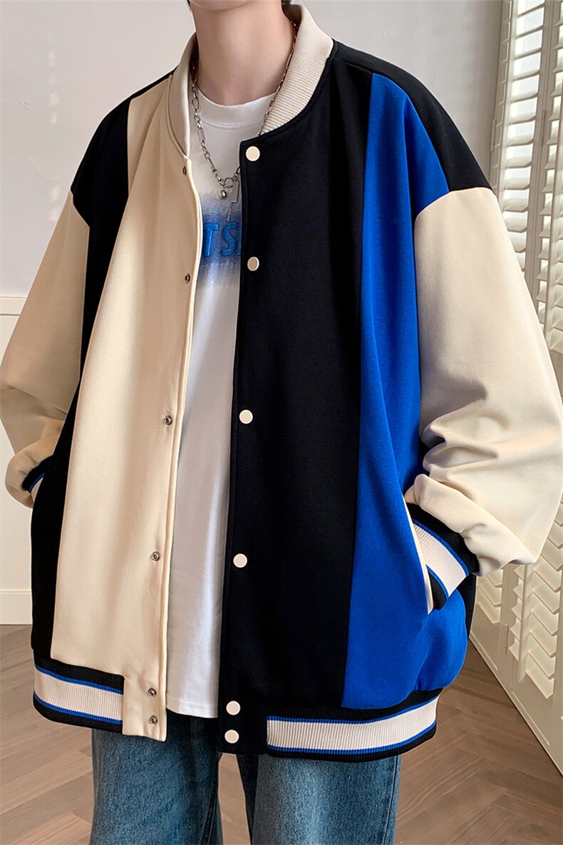 2023春季新品休闲撞色夹克时尚潮棒球服外套男女WY118-P95控价128,男装夹克,电商A441-1
