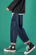 主推！纯色牛仔裤宽松休闲直筒老爹裤X715NZ006批45控68，男装牛仔裤，星座715