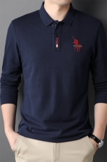 AG1839钱塘2020-3中年男士春秋薄款时尚休闲百搭长袖T恤P42，男装T恤，钱塘207-3