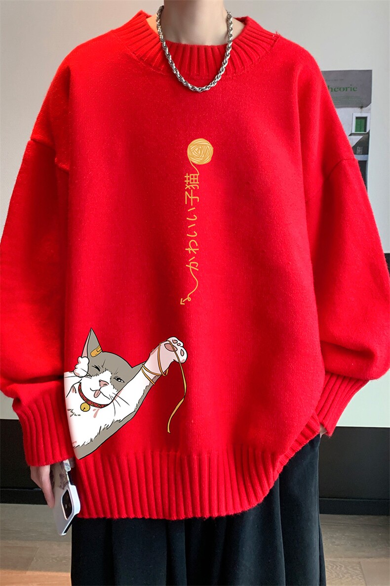 半高领毛衣男士大码针织衫男毛线衣男M18013-P45加绒款-P65,男装针织衫/毛衣,电商A040