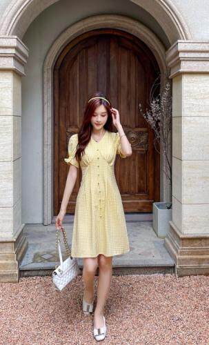 夏连衣裙，女装连衣裙，玉璟晞