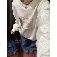 复古美式街头人物印花长袖卫衣男女春季宽松上衣ins潮LY70633-P40，男装卫衣，星座1008