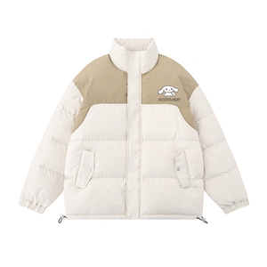 白底23冬季宽松字母印花立领棉服外套TPMY64302特批P85控138图片
