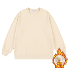 外贸大码2025冬季新款加绒加厚纯色情侣套头卫衣男JRW2222-P30，男装卫衣，星座1816-2（原1210–2）