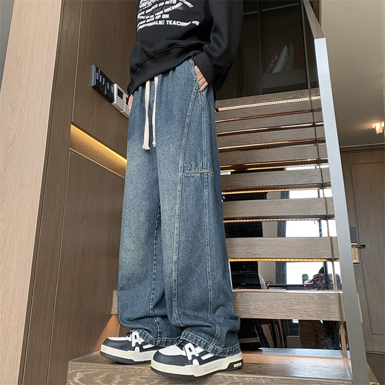 秋季新款缉明线拼接牛仔裤XZ604-KN17-特P50控88,男装牛仔裤,星座604
