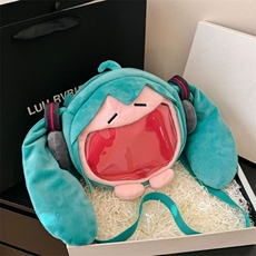 零残率毛绒玩具 初音耳机痛包