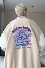 摇粒绒棒球服男大码开衫卫衣男夹克BF86317-P65，男装夹克，电商A040