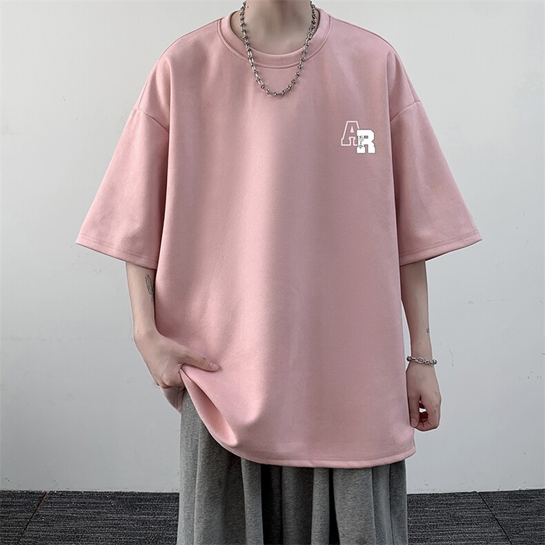 麂皮绒短袖t恤男大码半袖男大皂风JD82369-P25,男装T恤,电商A040