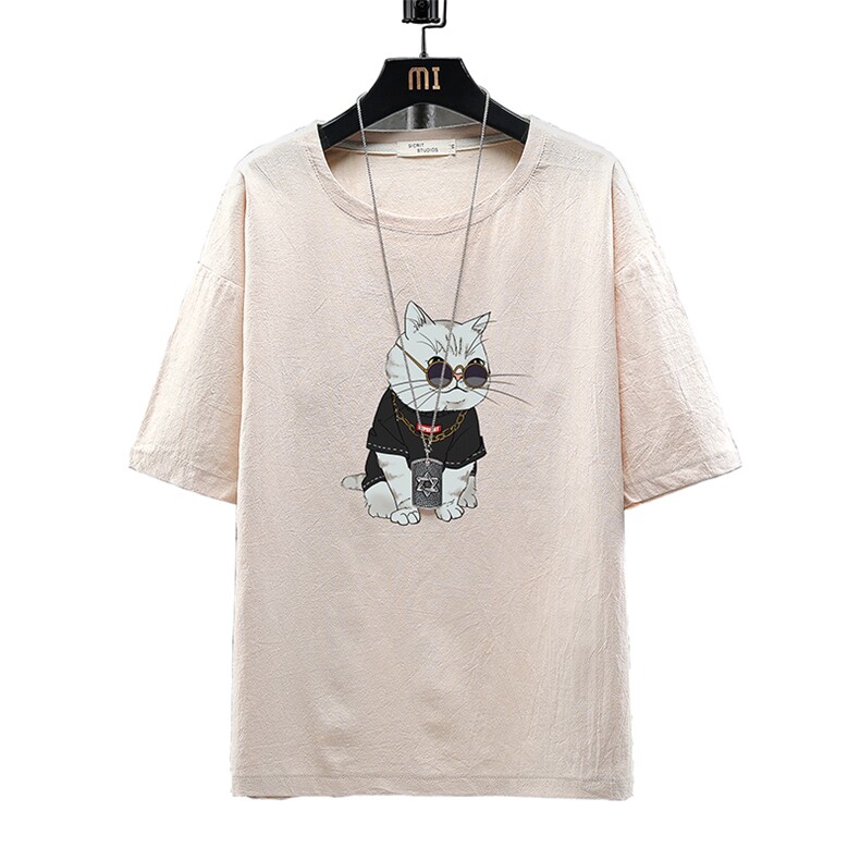 YT26044-P30亚短袖t恤男大码五分袖男宽松七分袖展架,男装T恤,电商A040A