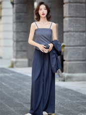 秋季新款酷飒风套装时尚休闲三件套不规则裁剪设计感套装，女装套装/套裙，慕依路