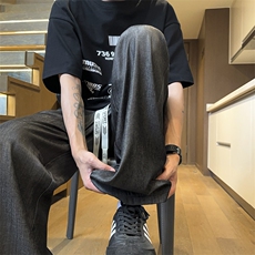 量大优供视频激光拖地直筒冰丝裤CP66-特p30，男装休闲裤，电商B371