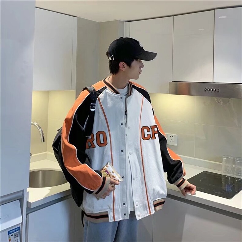 潮流夹克潮男春季棒球领夹克JJK6524P63,男装夹克,星座1116-2