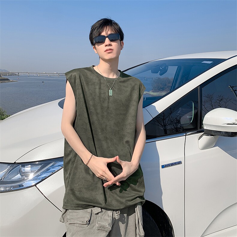 脏脏扎染140克米通网眼布大码坎肩体恤 A436-1607特P2235图片