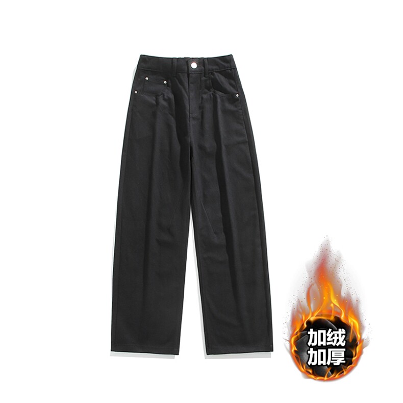 美式复古cleanfit牛仔裤男秋冬加绒加厚高街裤子25XK67106J特批42,男装牛仔裤,电商A042
