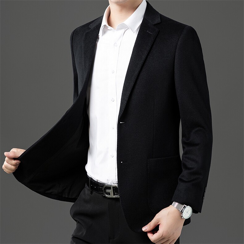 2026春秋冬季新款羊毛西装单西外套男商务休闲保暖日常便服,男装西服套装,电商B212（原钱塘6029）