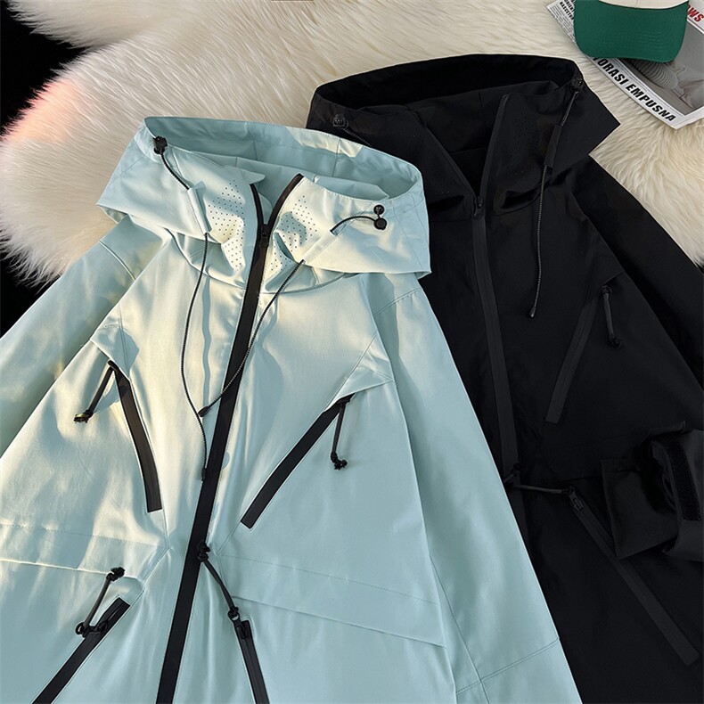 冬新户外防水拉链魔术贴滑雪服男保暖加绒加厚情侣款外套M19-P180,男装棉衣,电商A001-1