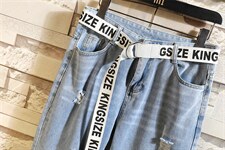 xz103A-k705-P48-限价68-得物砖墙白底大码破洞长裤阔腿肥仔，男装休闲裤，星座103A