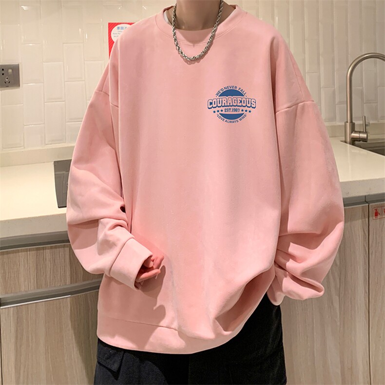 麂皮绒卫衣男大码重磅长袖t恤男JW81395-P35,男装卫衣,电商A040