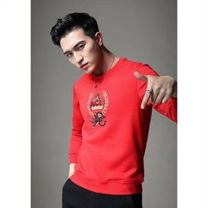 男圆领卫衣刺绣工艺个性潮时尚秋冬男 标准码 货号6057-1图片