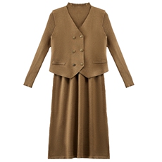 《现货新品》舒适针织小马甲两件套套裙，女装连衣裙，魅丽静蓝