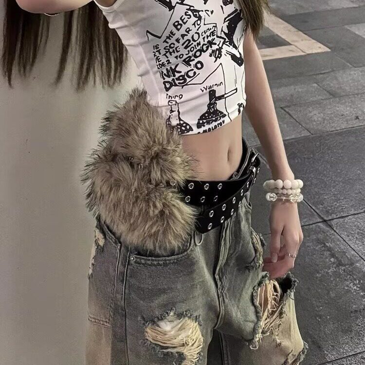 新款美式复古夏季辣妹个性痞帅酷破洞牛仔裤直筒宽松拖地裤,男装牛仔裤,星座506A
