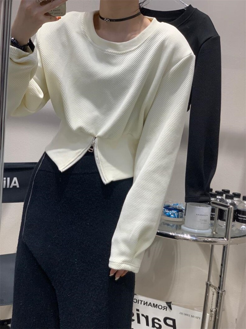 下摆拉链上衣，其它，Alissa Lin