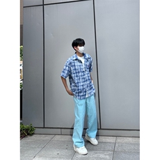 25年春季水洗高街vibe直筒宽松阔腿五色牛仔裤NZ2310-P55控78，男装牛仔裤，星座1002-1