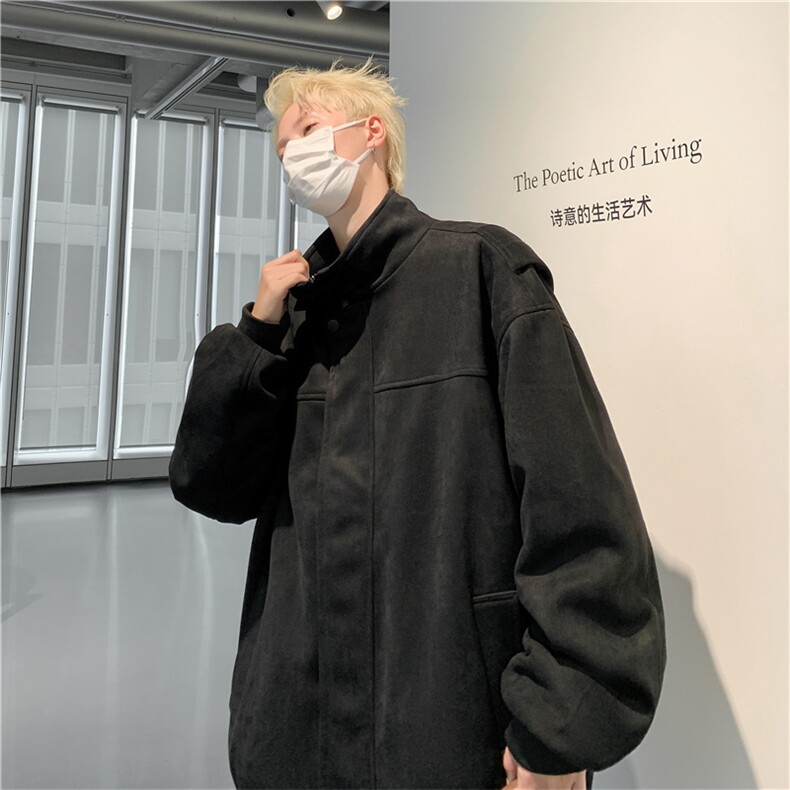 痞帅外套男ins高街潮牌港风日系原宿风韩版麂皮绒外套JK06598-P68,男装夹克,星座308B-1