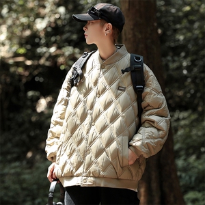 棒球领男士加厚棉衣格子棉服青年休闲棉袄冬季潮A266-WMY610-P75图片