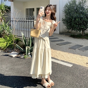 夏装新款巨好看气质显瘦上衣＋半身裙两件套2C135-6897P145K218图片