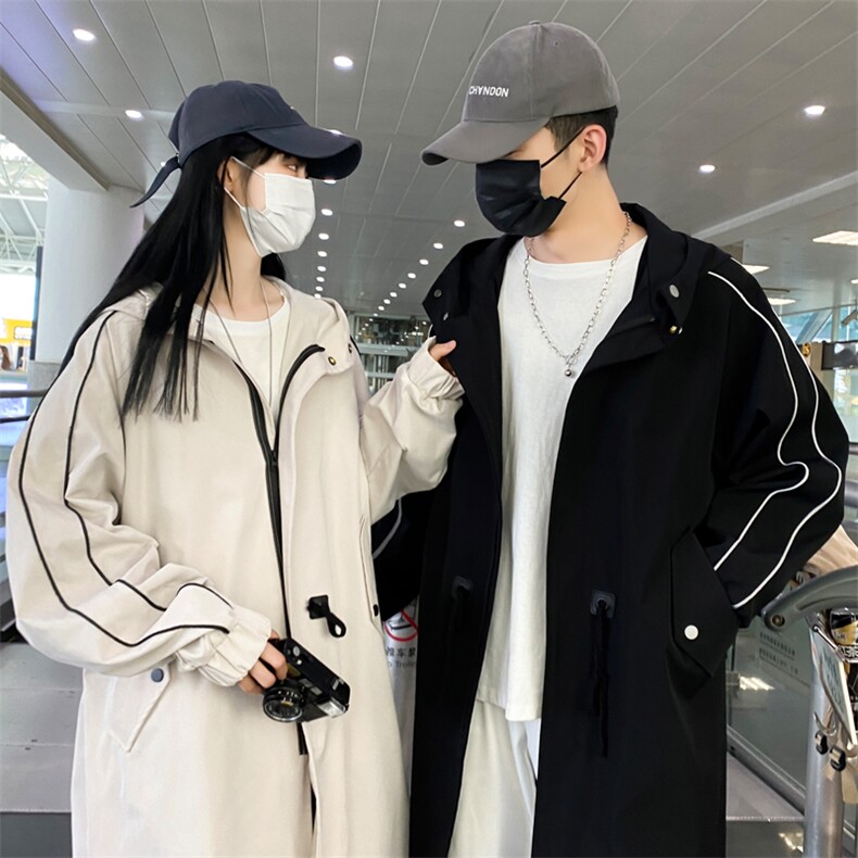 长年大货冲锋风衣男中长款大衣男F997薄P105加棉P120情图片