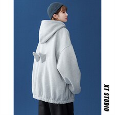 2025年秋冬季卫衣男小众潮牌小翅膀设计连帽衫外套A125-W40-P65,女装短外套,电商A125