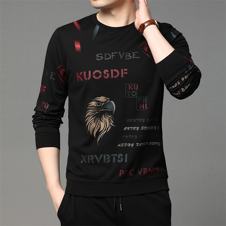 G3061大货2023秋季新款男装印花薄款休闲卫衣男P50,男装卫衣,电商B360