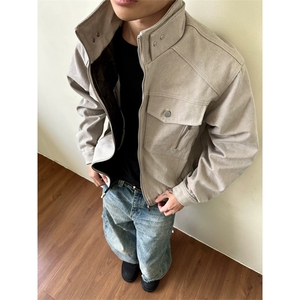 JK709-尺码M-3XL-P70-座山蟒工装外套秋季美式做旧宽松夹克图片