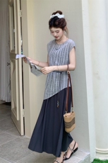 法式设计感罩衫吊带连衣裙套装女2025年夏季新款轻熟风小众两件套，女装套装/套裙，莘蕾