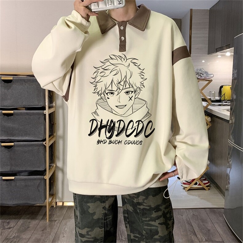 电商DSA028-PLCTV208P5065棉新款港风长袖POLO衫男,男装Polo衫,电商A028