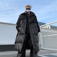 设计感小众长款过膝棉服男士高级感拼接棉大衣外套冬季MM02P235，男装棉衣，星座512-1（原513-3）