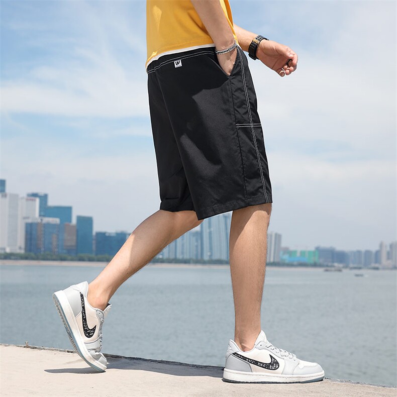夏季新款短裤男宽松潮流港风百搭休闲五分裤运动短裤325-P20控48,男装牛仔裤,星座717