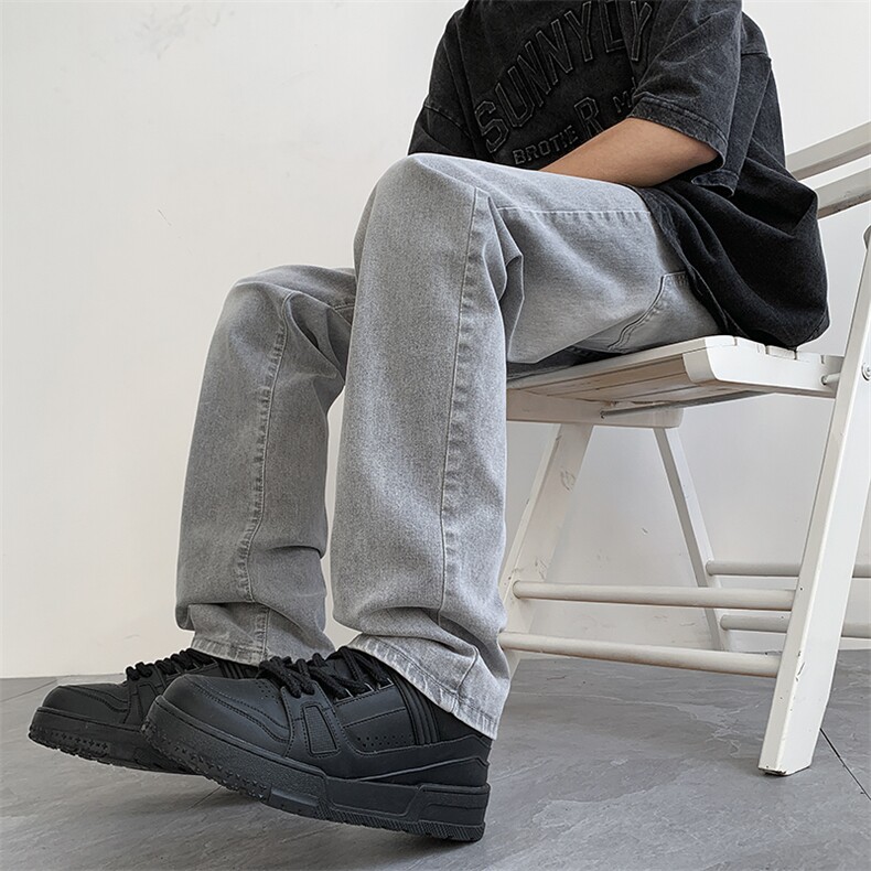 现货S-5XL加肥加大码纯色直筒牛仔裤310A-2BK325P50控68,男装牛仔裤,星座310A-2