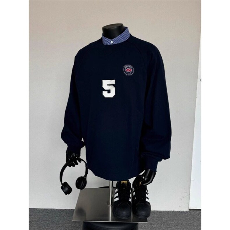 藏青色卫衣潮牌美式运动球衣风长袖t恤赛车服外套WY6602特P52,男装T恤,星座908-1