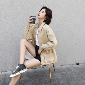 牛仔外套女2022春装新款韩版宽松复古港味百搭工装夹克图片