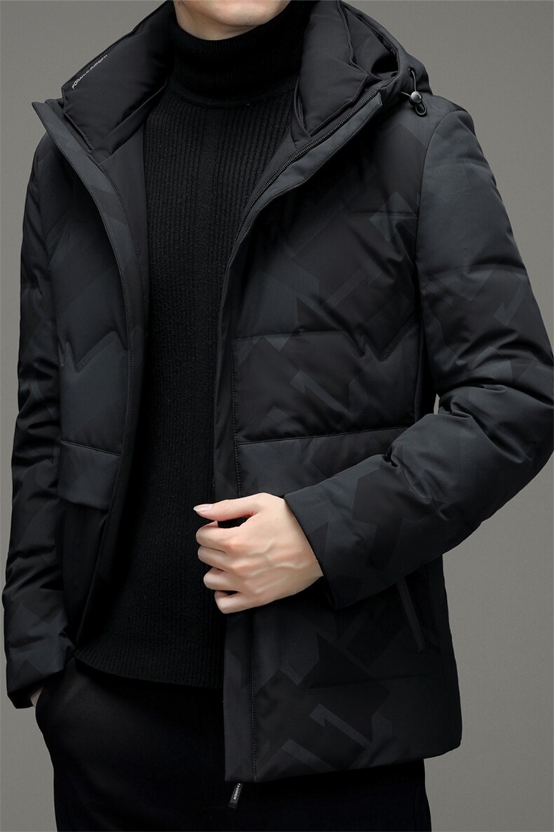 中年男士羽绒服这款连帽商务休闲冬装防寒保暖外套ZELD9822-P350，男装羽绒服，电商B212（原钱塘6029）