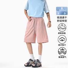 特批P25无差价夏季速干明线冰丝凉感大码时尚轻薄五分裤男DK5845，男装休闲裤，电商A001