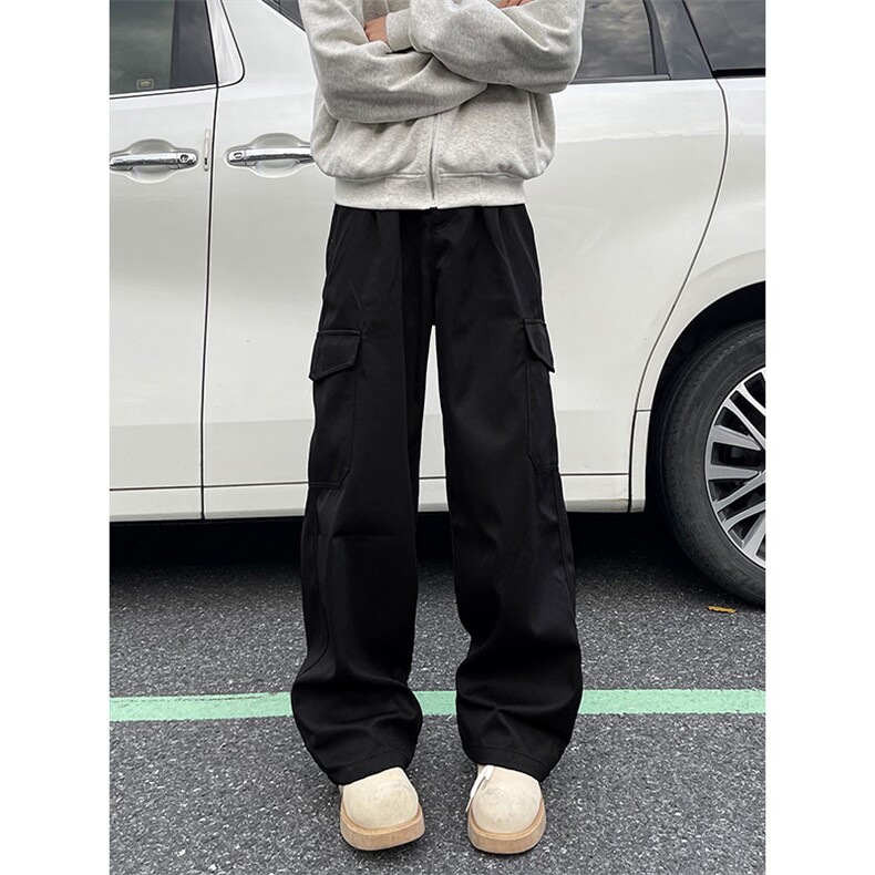 2024新款vibe风黑色高街裤子男工装机能白色休闲裤现货W8200-P46,男装休闲裤,星座512-3
