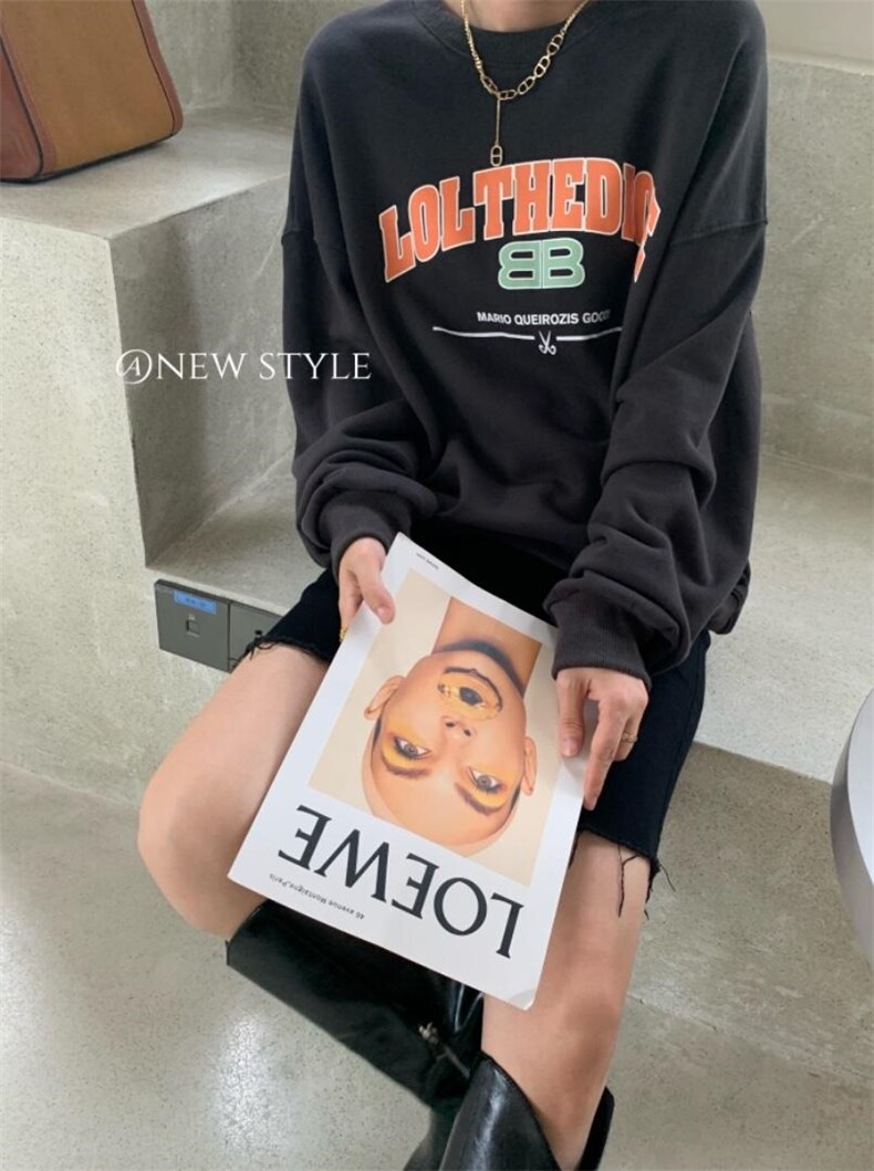 秋季韩卫衣，女装卫衣/绒衫，蓝调故事