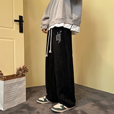麂皮绒直筒休闲裤B342-K7006-P50控68，男装休闲裤，电商B342
